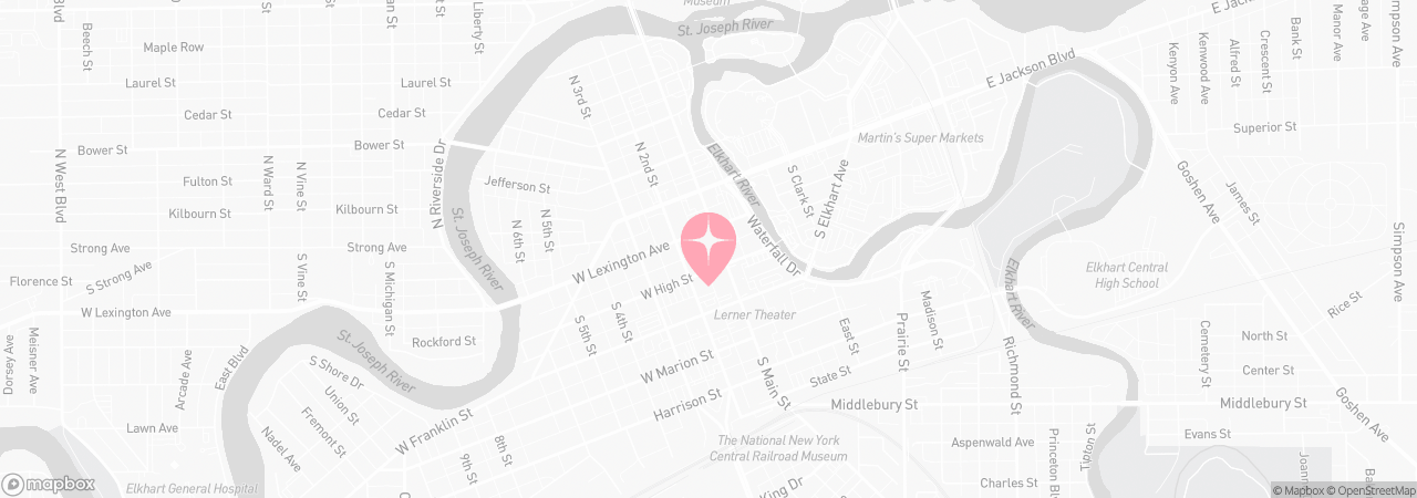 Mapa de Tutu School Elkhart