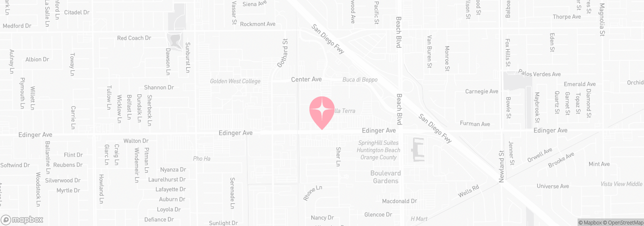 Map of Tutu School Huntington Beach