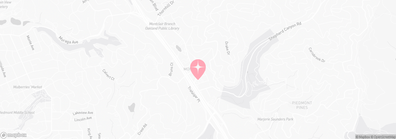 Map of Tutu School Oakland ~ Montclair