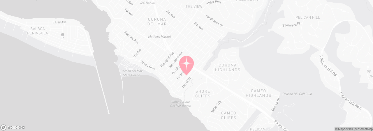 Mapa de Tutu School Newport Beach