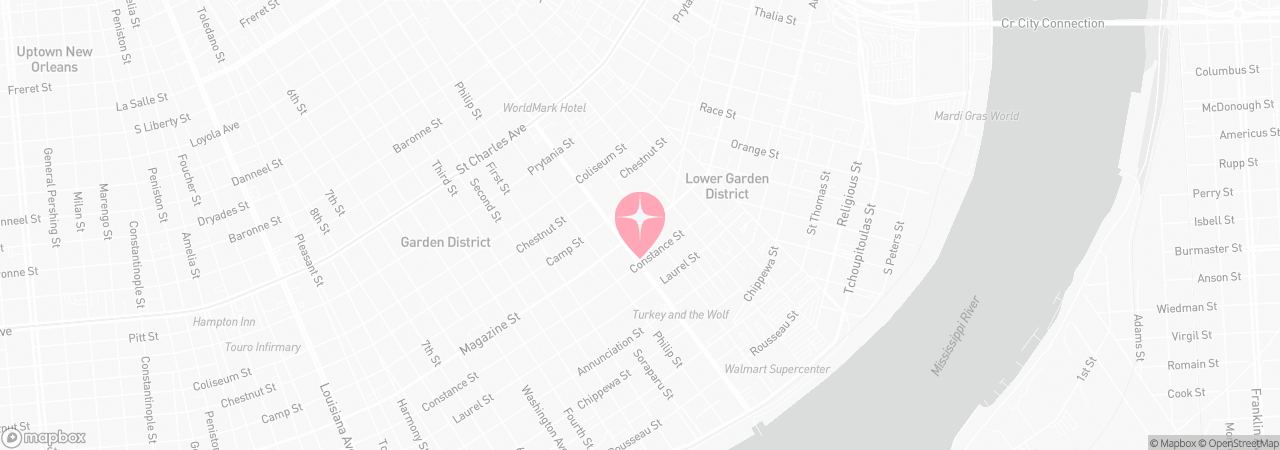 Mapa de Tutu School New Orleans