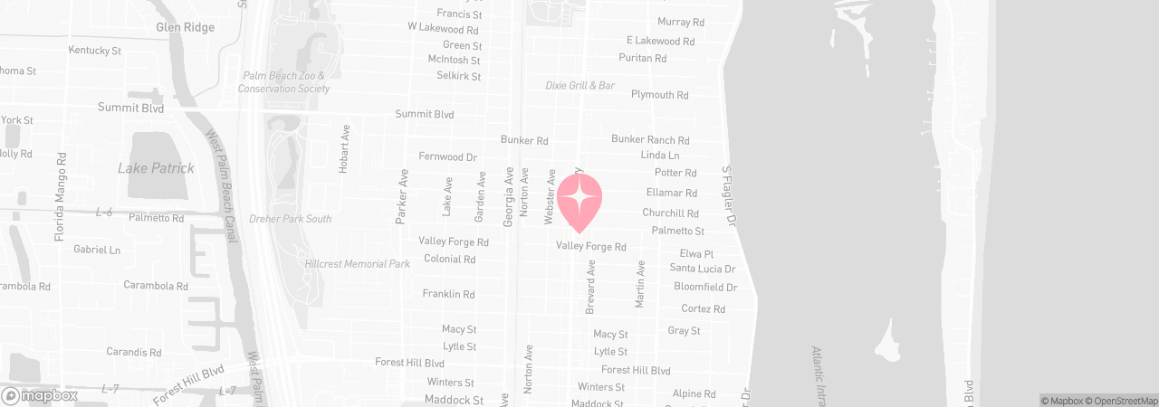 Map of Tutu School West Palm Beach