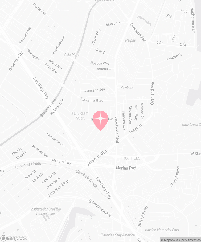 Map of Tutu School Culver City