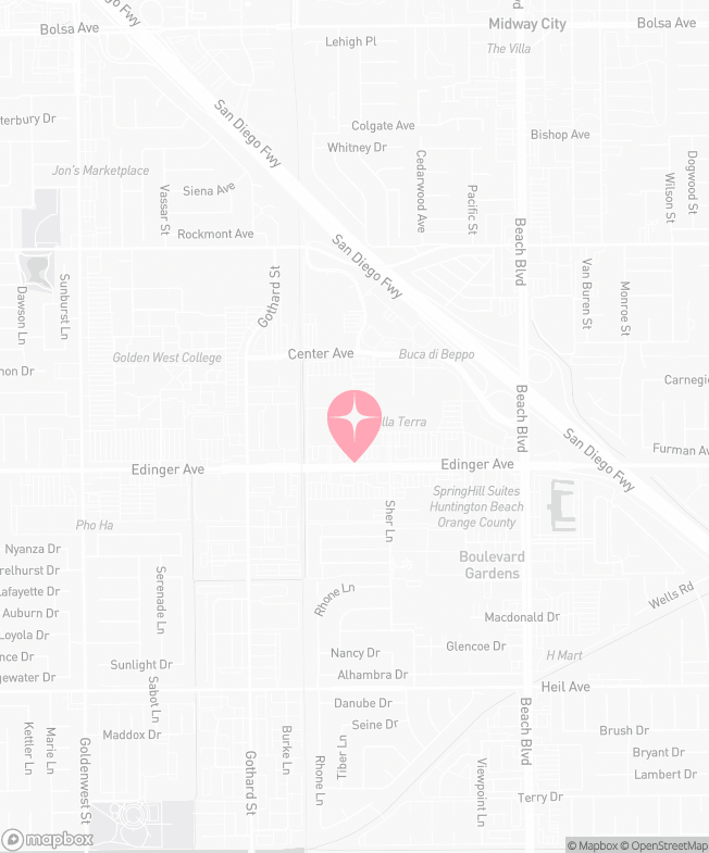 Map of Tutu School Huntington Beach