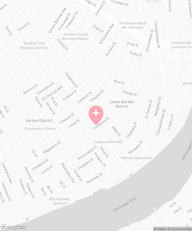 Map of Tutu School New Orleans