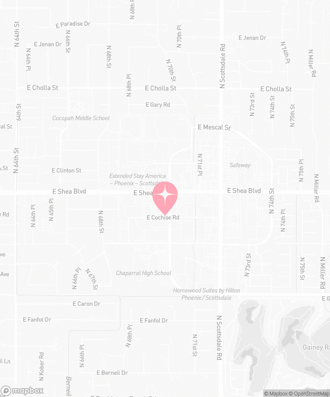 Map of Tutu School Scottsdale