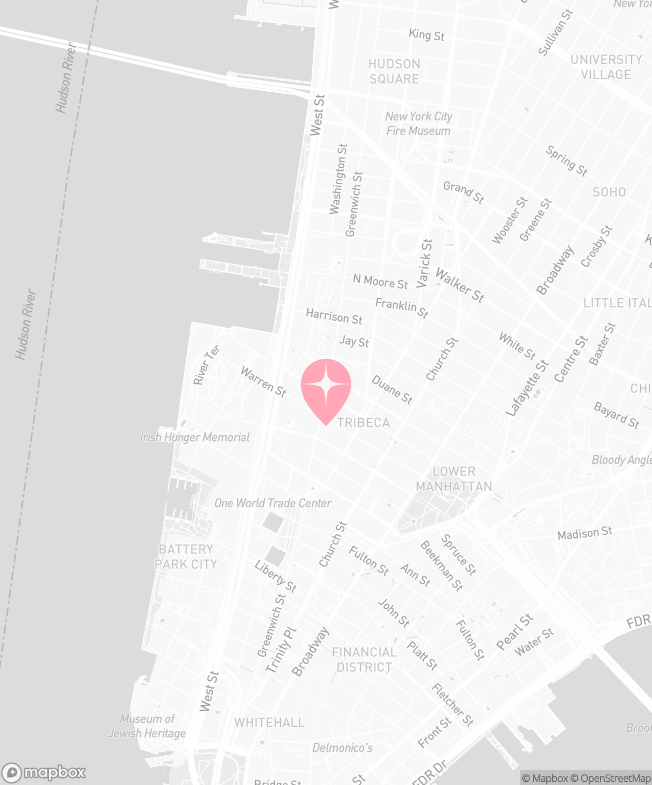 Map of Tutu School Tribeca