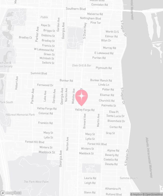 Map of Tutu School West Palm Beach