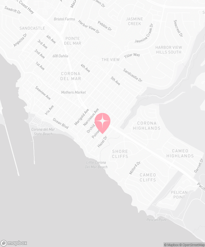 Map of Tutu School Newport Beach