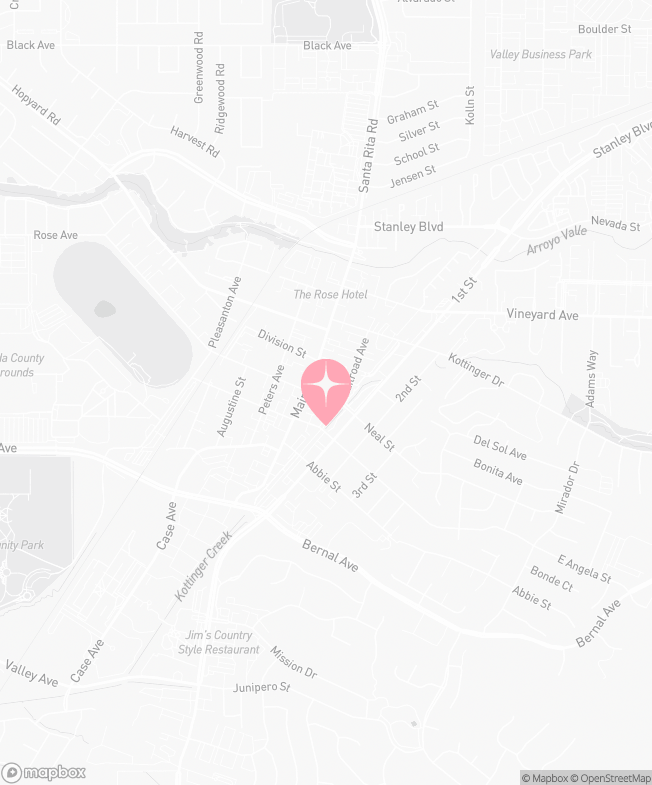 Map of Tutu School Pleasanton
