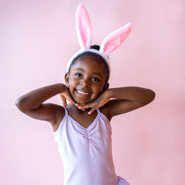 Little Ballerina with Bunny Ears