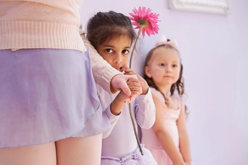 child's first ballet class at Tutu School Cary