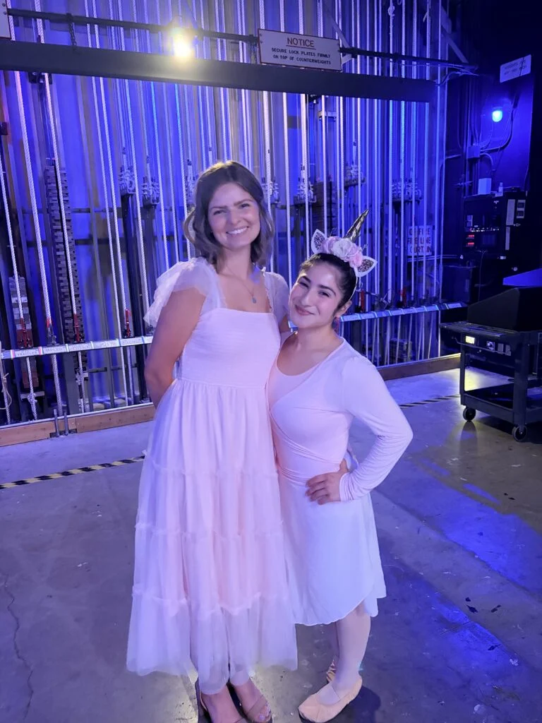 Teachers backstage