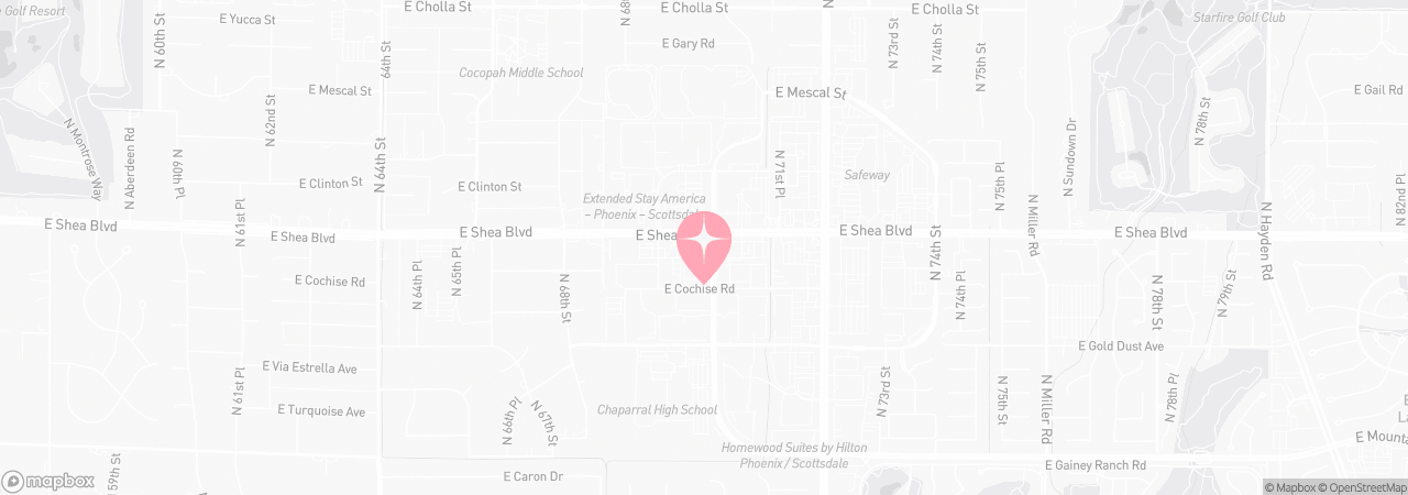 Map of Tutu School Scottsdale