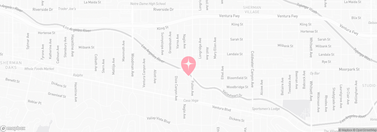 Map of Tutu School Sherman Oaks