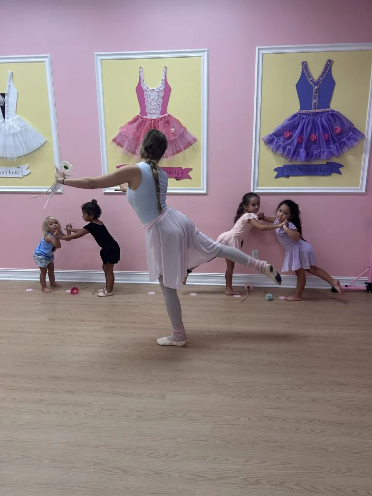 Children participating in age appropriate ballet classes at Tutu School Stuart in Stuart, Florida